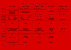 Semaine Sportive « Objectif Vent « 